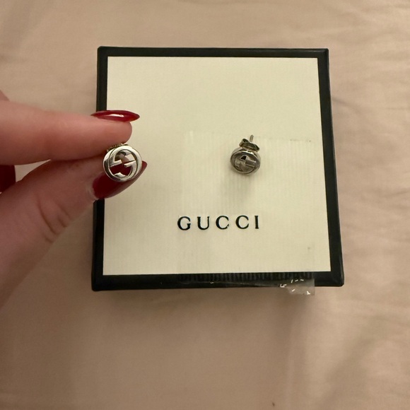 Gucci Interlocking Stud Earrings - Picture 3 of 5